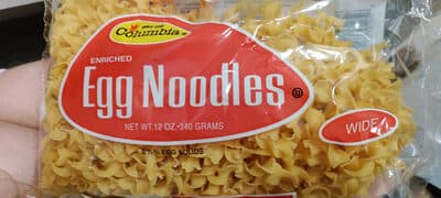 Columbia, Enriched Egg Noodles