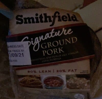 Ground pork