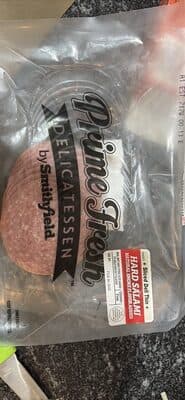 Smithfield Prime Fresh Delicatessen Sliced Deli Thin Hard Salami