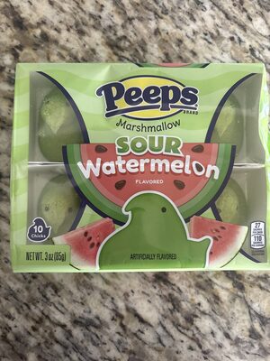 Sour Watermelon Flavored Marshmallow Chicks