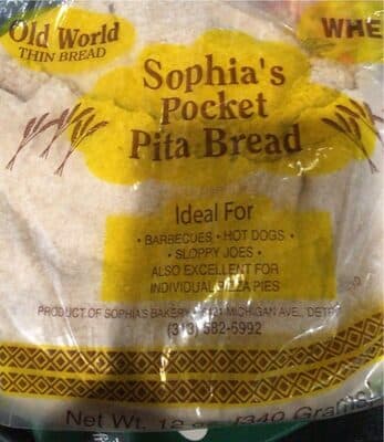 Sophias pocket pita bread