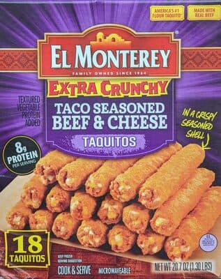 Extra Crunchy Taco Seasoned Beef & Cheese Taquitos