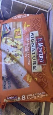 Egg, Sausage & Cheese Burritos