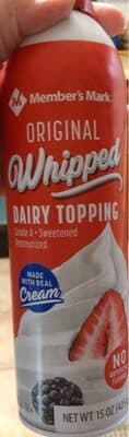 Whipped Cream Dairy Topping