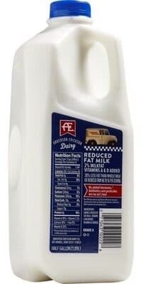 2% Reduced Fat Milk