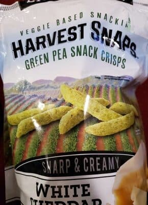 Harvest Snaps Green Pea Snack Crisps White Cheddar