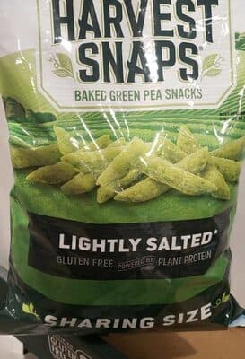 Harvest snaps baked green peas