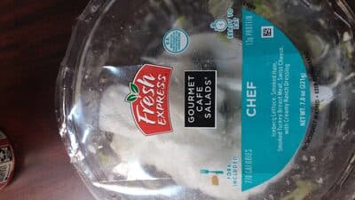 Chef Iceberg Lettuce, Smoked Ham, Smoked Turkey Breast Meat, Swiss Cheese, With Creamy Ranch Dressing Gourmet Cafe Salads