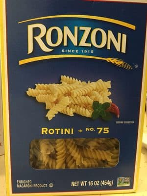 ENRICHED MACARONI PRODUCT ROTINI NO. 75