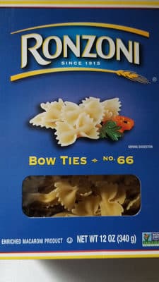 ENRICHED MACARONI PRODUCT, BOW TIES NO. 66