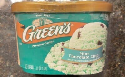 Mint Chocolate Chip Ice Cream With Chocolate Flavored Chips