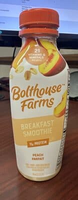 BOLTHOUSE FARMS, BREAKFAST SMOOTHIE