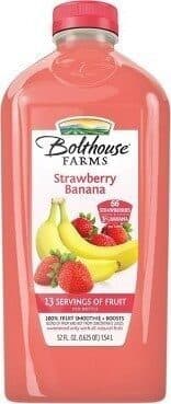 100% FRUIT JUICE SMOOTHIE, STRAWBERRY BANANA