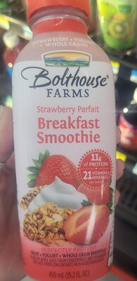 Breakfast Smoothie, Strawberry Parfait