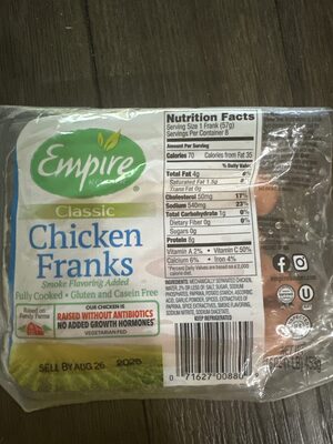 Uncured Chicken Franks