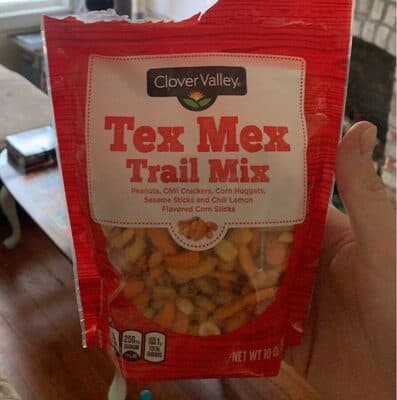 Tex Mex Peanuts, Chili Crackers, Corn Nuggets, Sesame Sticks And Chili Lemon Flavored Corn Sticks Trail Mix