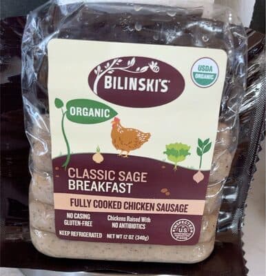 Classic Sage Breakfast Fully Cooked Chicken Sausage