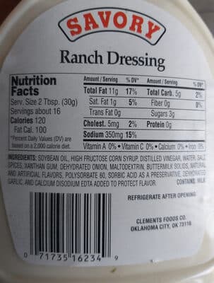 Ranch dressing