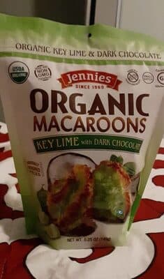 Organic Macaroons Key Lime with Dark Chocolate