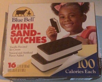 Vanilla Flavored Ice Cream Mini Sandwiches