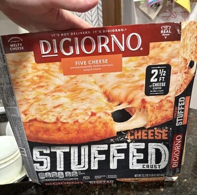 Five Cheese Premium Mozzarella, Cheddar, Parmesan, Asiago & Romano Cheese Stuffed Crust Pizza