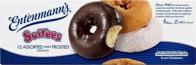 ASSORTED WITH FROSTED SOFT'EES DONUTS, PLAIN, FROSTED, POWDERED