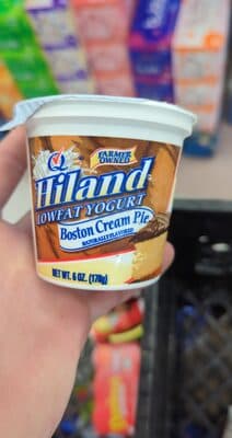 Lowfat Yogurt, Boston Cream Pie