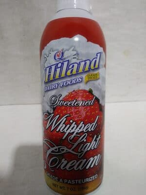 Sweetened Whipped Light Cream