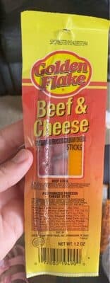 Beef & Cheese Pasteurized Process Cheddar Sticks