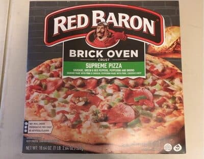 Supreme Sausage, Green & Red Peppers, Pepperoni and Onions Brick Oven Crust Pizza