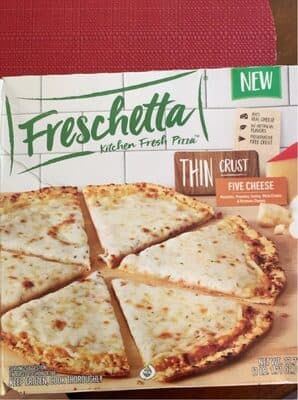 Five Cheese Mozzarella, Provolone, Fontina, White Cheddar & Parmesan Cheese Thin Crust Pizza