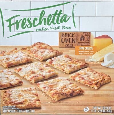 Five Cheese Mozzarella, Provolone, Fontina, Asiago & Parmesan Cheeses Brick Oven Crust Pizza