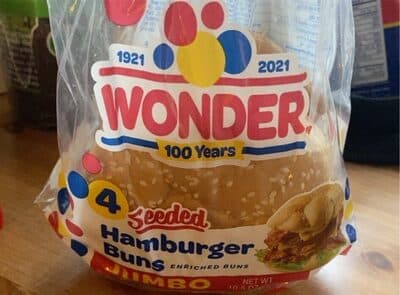 Jumbo Hamburger Enriched Buns Seeded