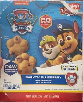 Barkin' Blueberry Flavored Mini Paw Muffins