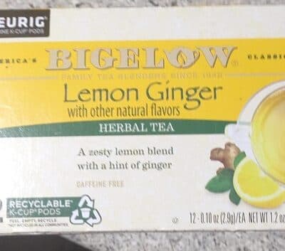 Lemon ginger herbal tea