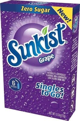 Grape Flavored Zero Sugar Low Calorie Drink Mix