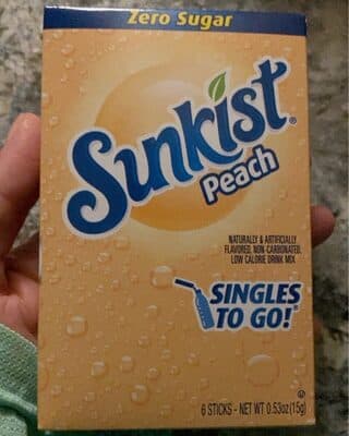 Peach Flavored Zero Sugar Low Calorie Drink Mix
