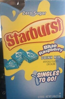 Blue Raspberry Flavored Drink Mix Singles To Go!