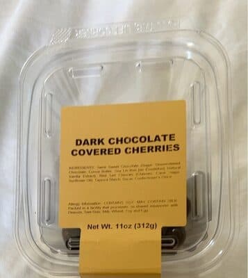 Dark chocolate covered cherries