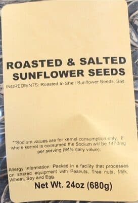 Roasted & Salted Sunflower Seeds