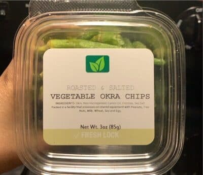 Roasted & Salted Vegetable Okra Chips