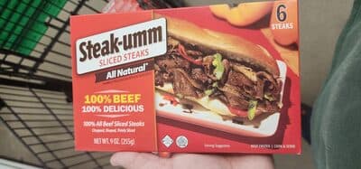 100% All Beef Sandwich Sliced Steaks