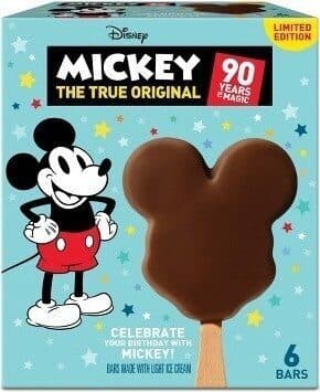 Vanilla Mickey Mouse Light Ice Cream Bars