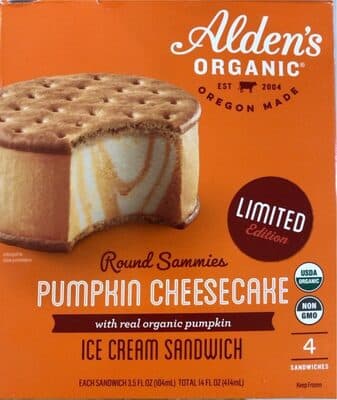 Pumpkin Cheesecake Ice Cream Sandwich