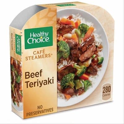 Beef Teriyaki Tender Beef Strips With Rice, Carrots, Broccoli & Water Chestnuts In A Sweet Teriyaki Sauce Cafe Steamers