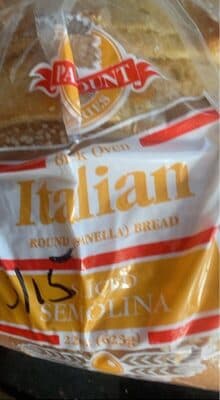 Bakeries brick oven sliced semolina italian round bread