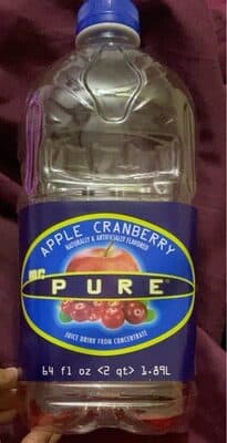 Naturally & Artificially Flavored Juice Drink From Concentrate, Apple Cranberry