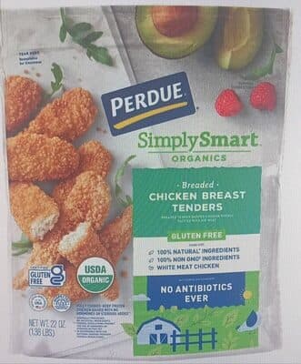 Organics Breaded Tender Shaped Chicken Breast Patties With Rib Meat