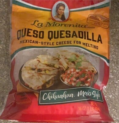 Queso Quesadilla Mexican style cheese for melting
