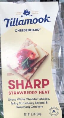 Sharp Strawberry Heat Sharp White Cheddar Cheese, Spicy Strawberry Spread & Rosemary Crackers